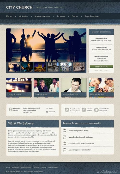 Ezekiel WordPress Church Theme