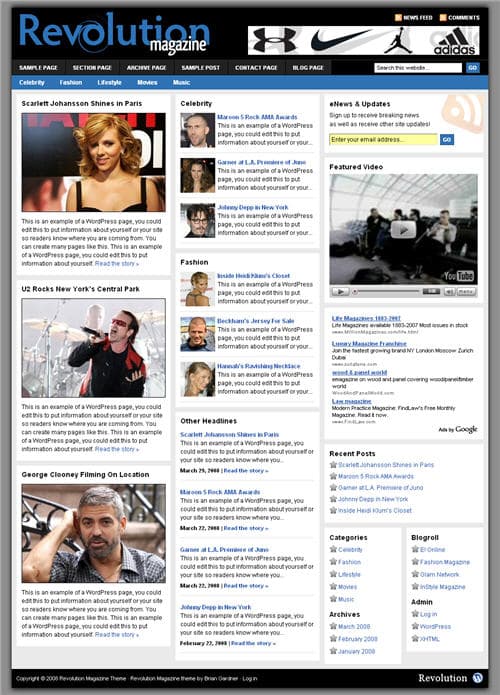 Revolution Magazine WordPress Theme