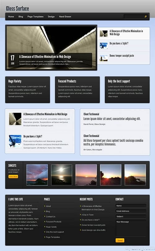 Gloss Surface Premium WordPress Theme