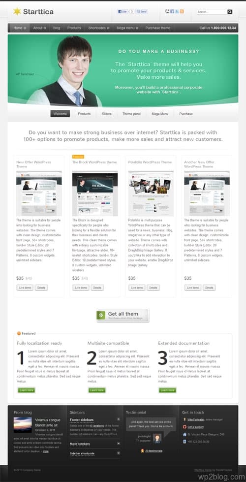 Starttica Business WordPress Theme