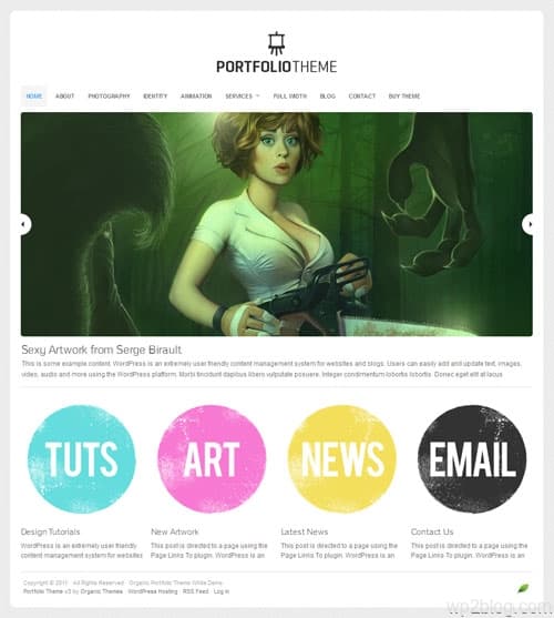 Organic Portfolio 3.0 WordPress Theme