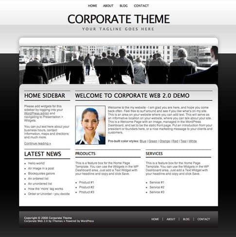 Corporate Theme White