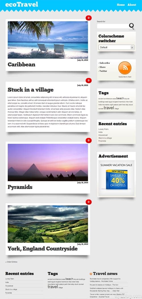 eco travel wordpress theme