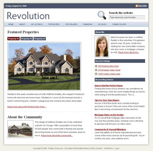 Revolution Real Estate Theme