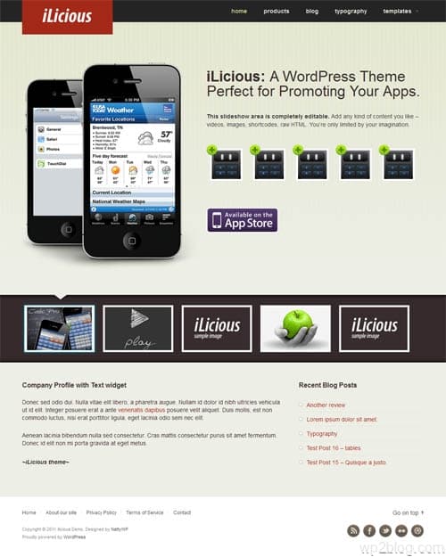 Ilocious Premium WordPress App Theme