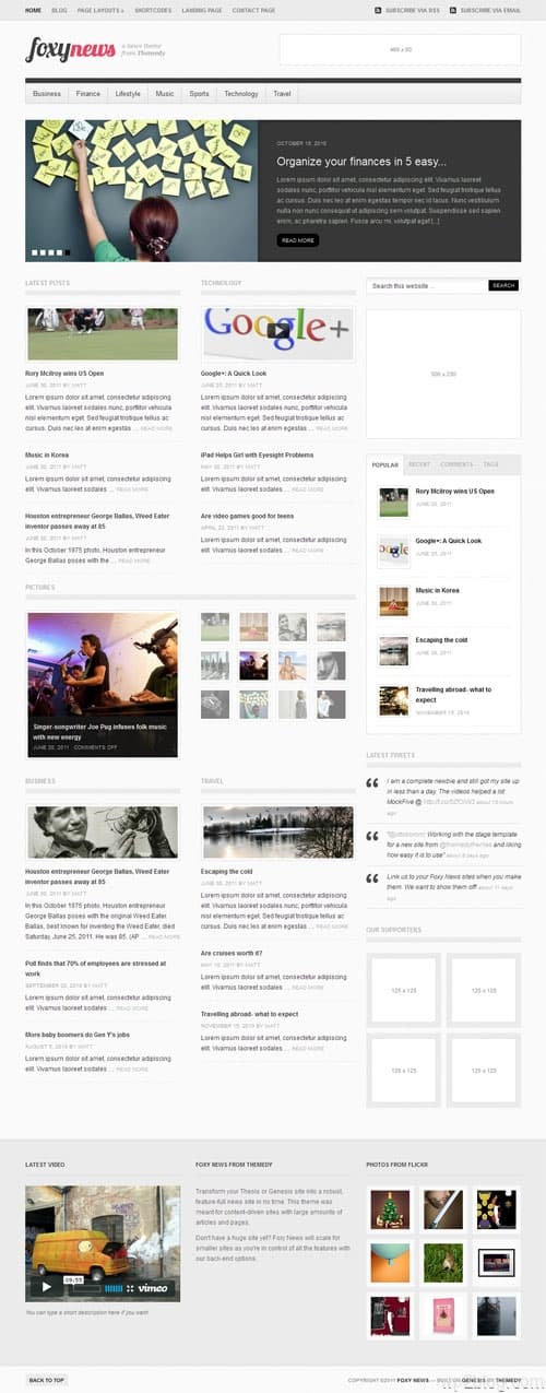 Foxy News WordPress Theme