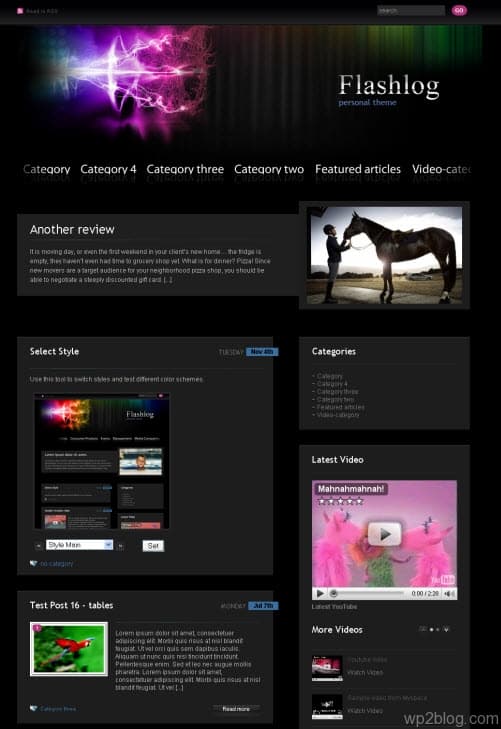 Flashlog wordpress theme