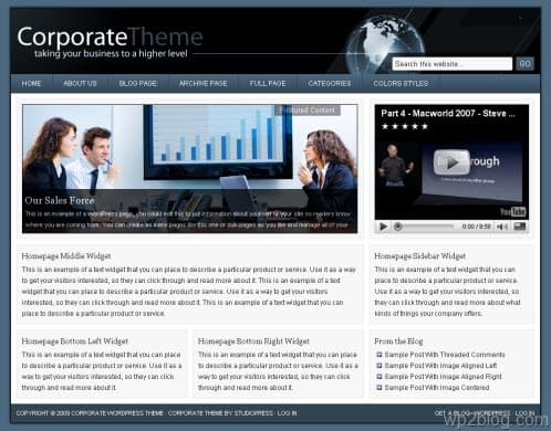 studiopress corporate theme blue