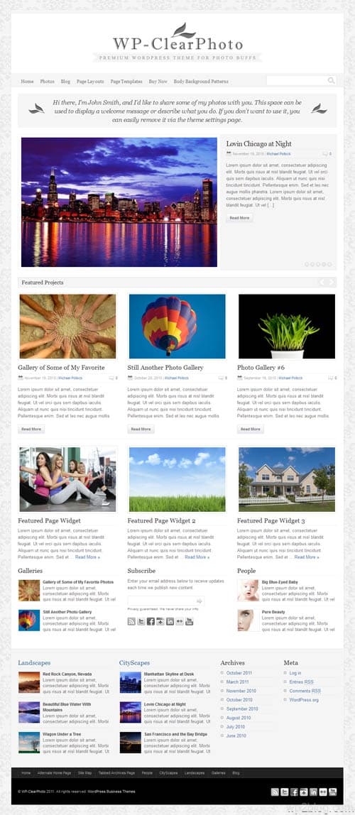 wp clear photo theme