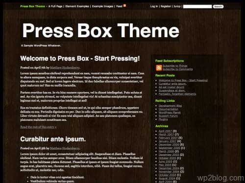 press box theme 3