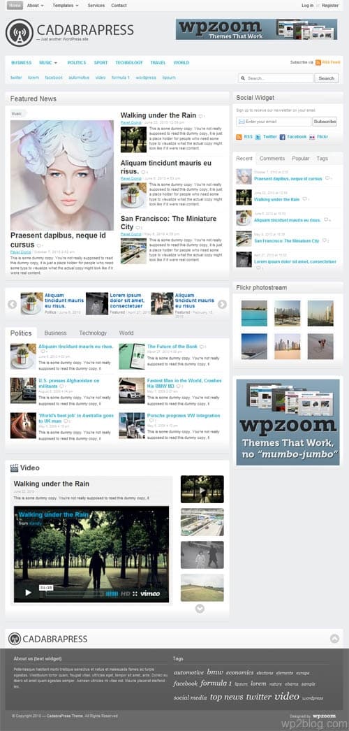 CadabraPress Magazine WordPress Theme