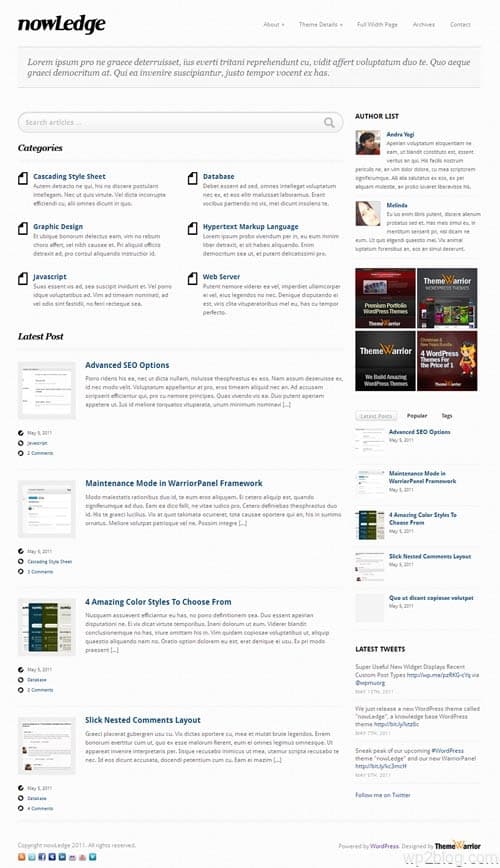 NowLedge Knowledge Base WordPress Theme