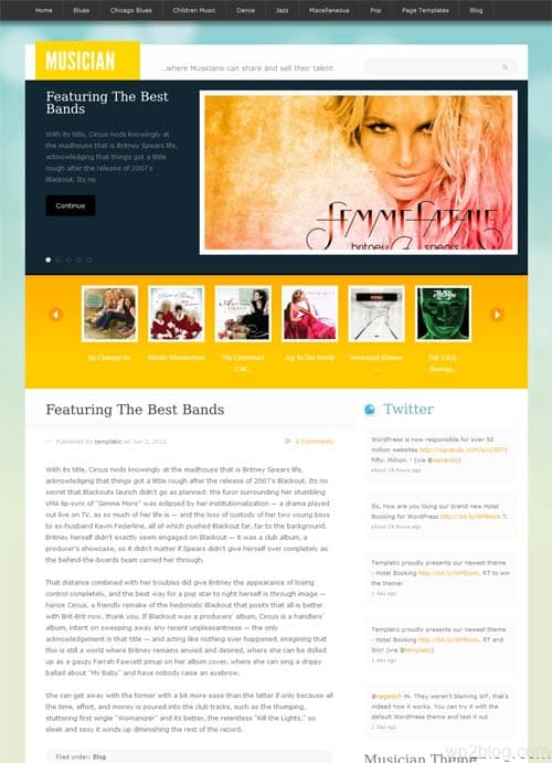 Musician WordPress Theme