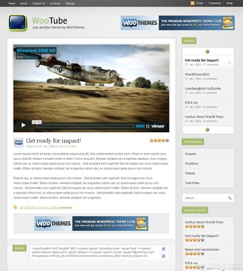 woo tube wordpress theme