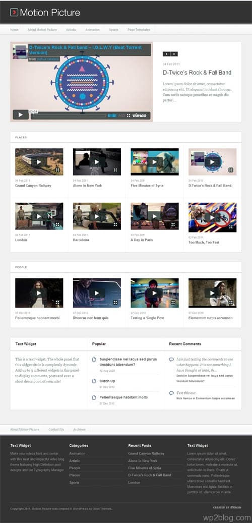 Motion Picture Premium WordPress Video Theme