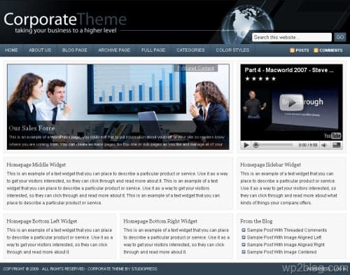 Corporate 2.0 StudioPress WordPress Theme