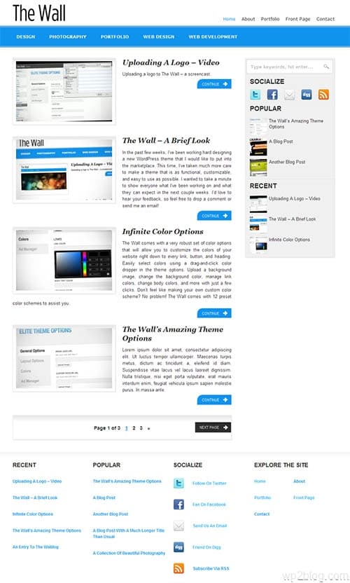 the wall wordpress theme