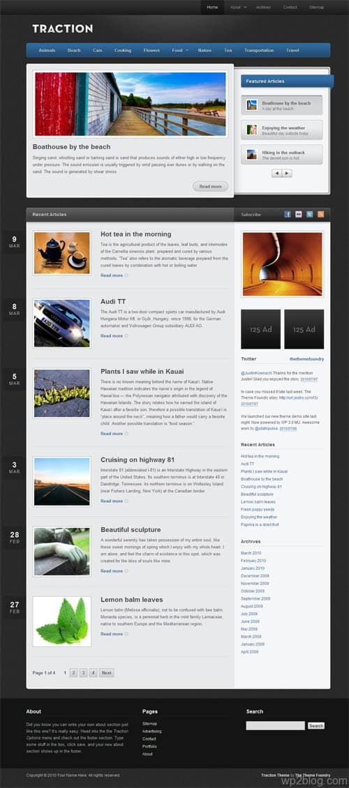 traction wordpress theme