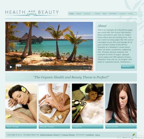 health and beauty wordpress theme