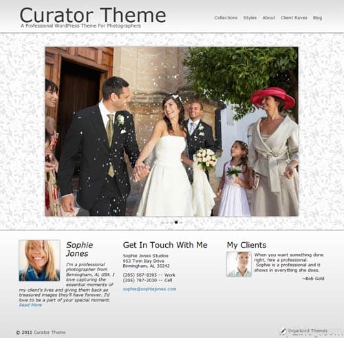 Curator Photography WordPress Theme