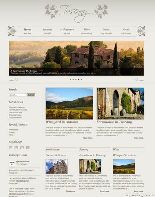 tuscany child theme