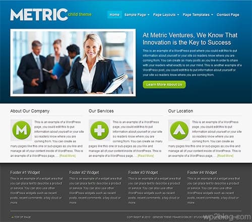 metric wordpress theme