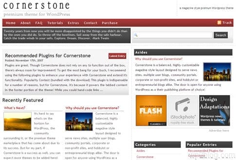 Cornerstone theme