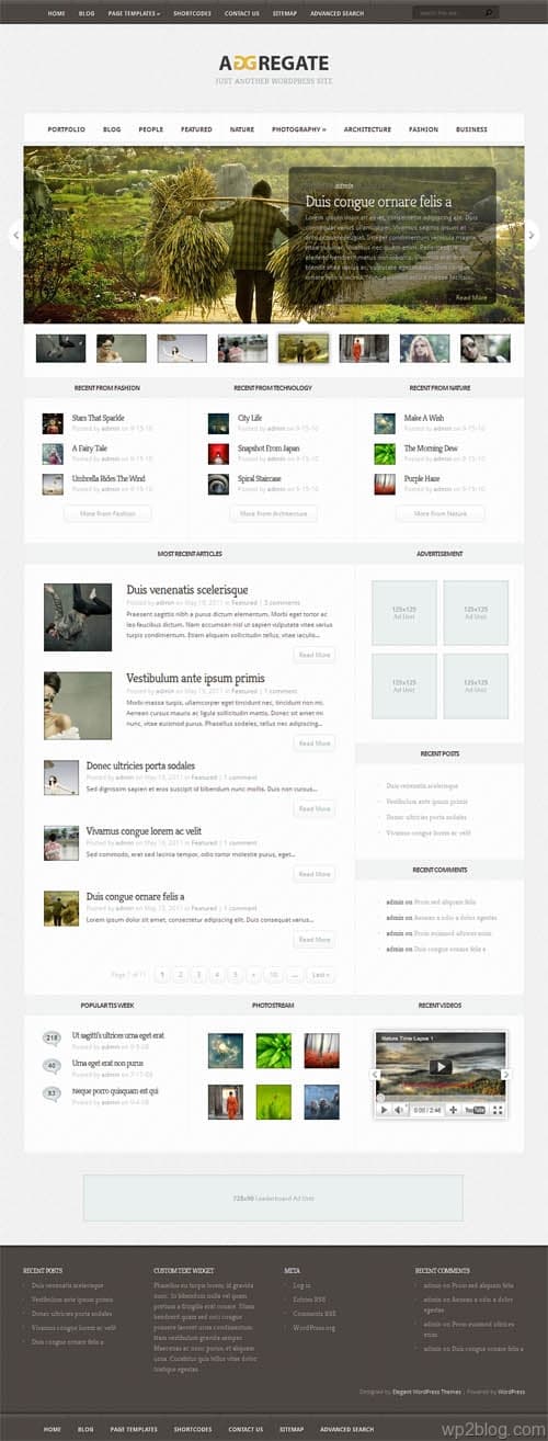 Aggregate Magazine WordPress Theme