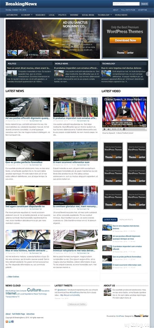 BreakingNewz  Premium WordPress Theme