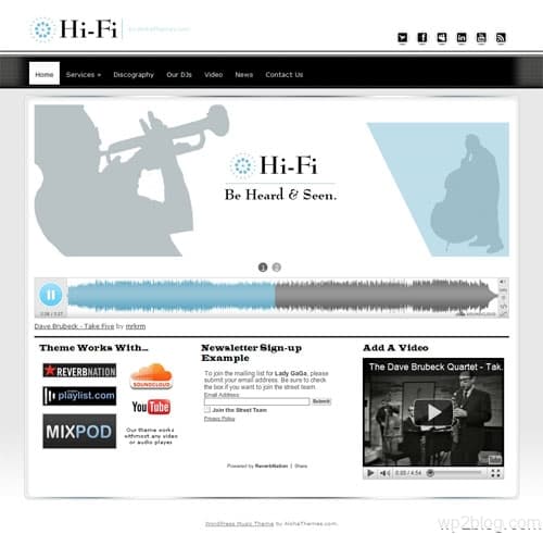 HiFi Music WordPress Theme