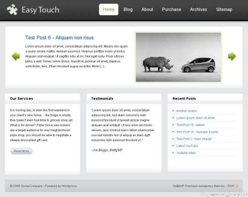 easy touch wordpress theme