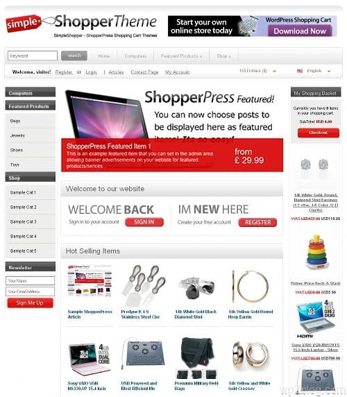 shopperpress wordpress theme