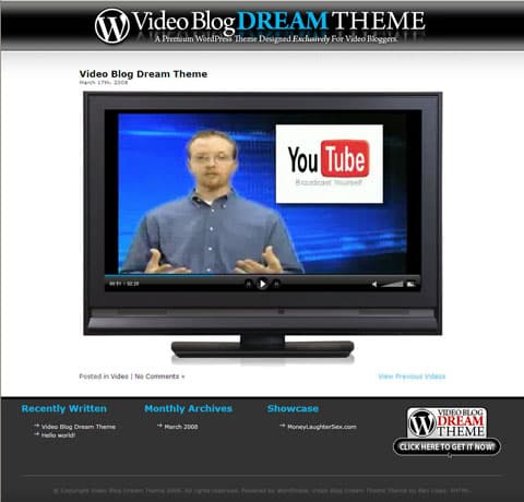Video Blog Dream Theme