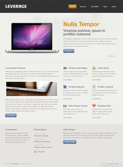 leverage wordpress theme