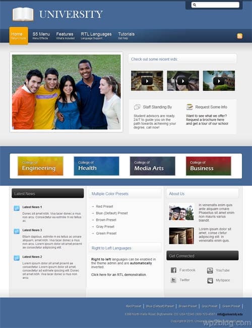 University Premium WordPress Theme