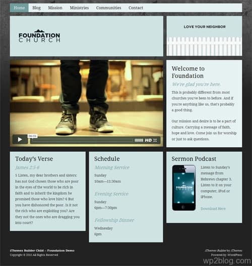 Foundation Church WordPress Theme