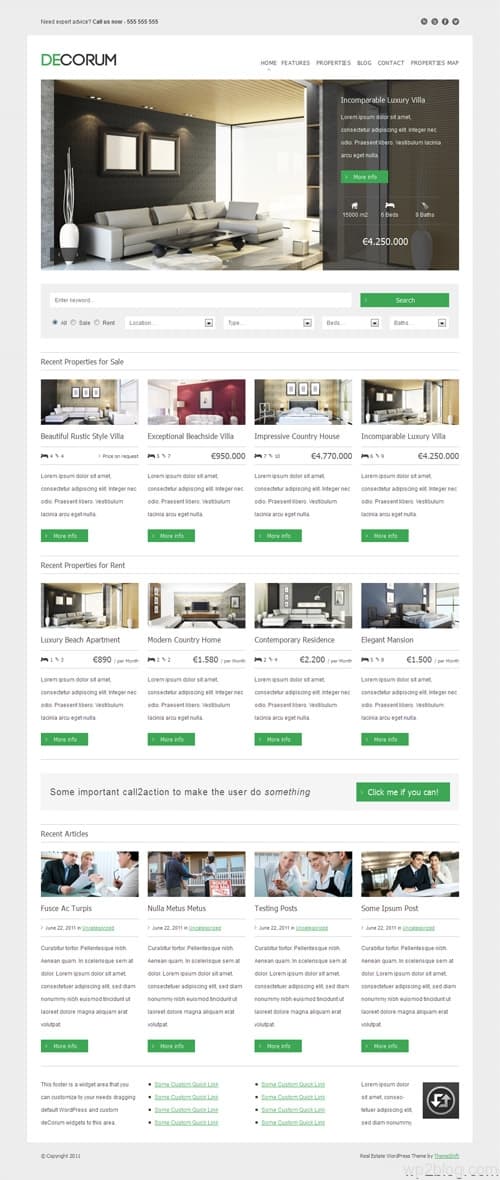 DeCorum WordPress Real Estate Theme
