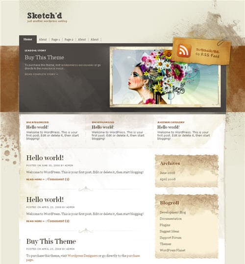 Sketchd wordpress theme