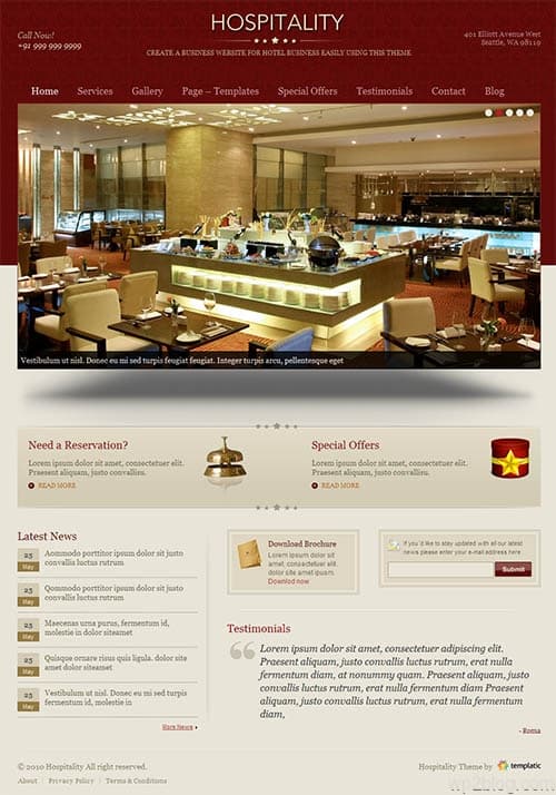 Hospitality Premium WordPress Theme