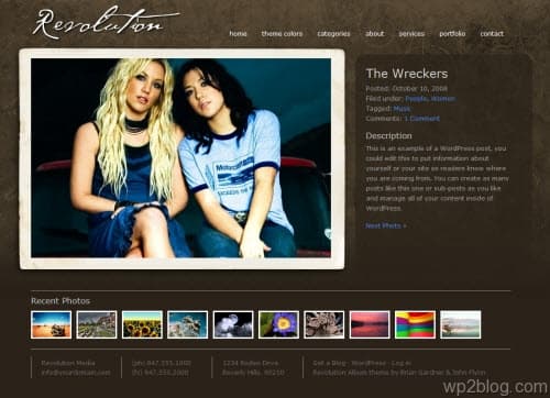 revolution album wordpress theme