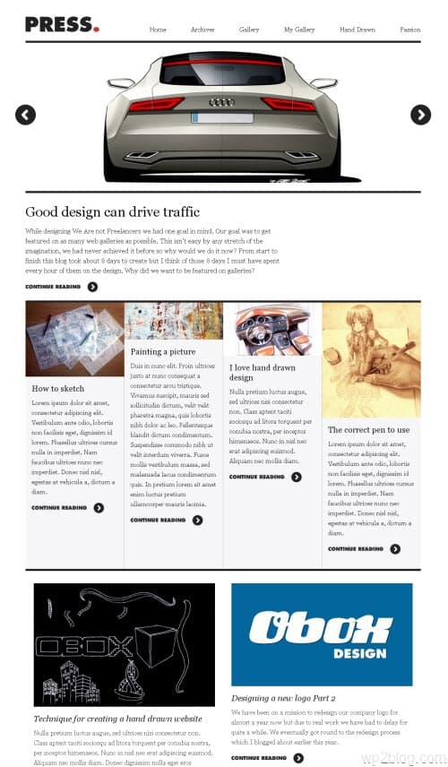 press wordpress theme