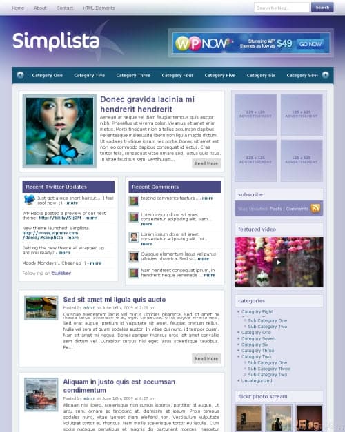 simplista wordpress theme