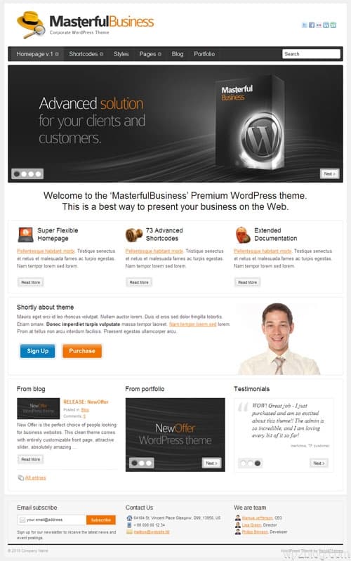 Masterful Business WordPress Premium Theme