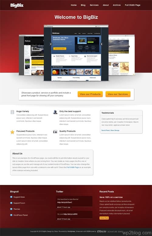 big biz wordpress theme