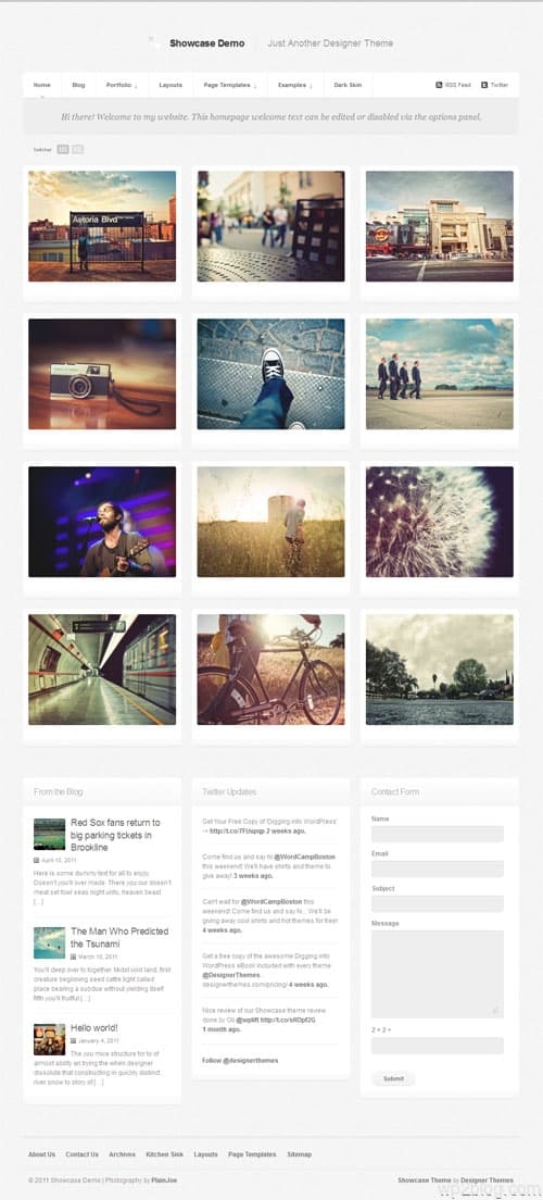 Showcase Photo Blog WordPress Theme