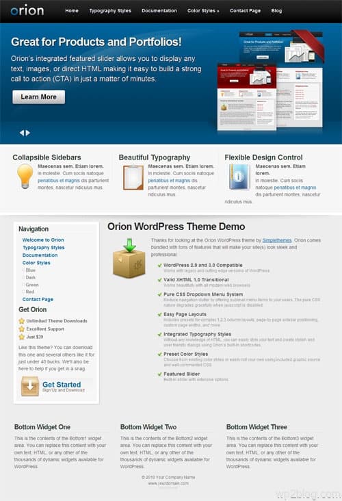 Orion WordPress Theme