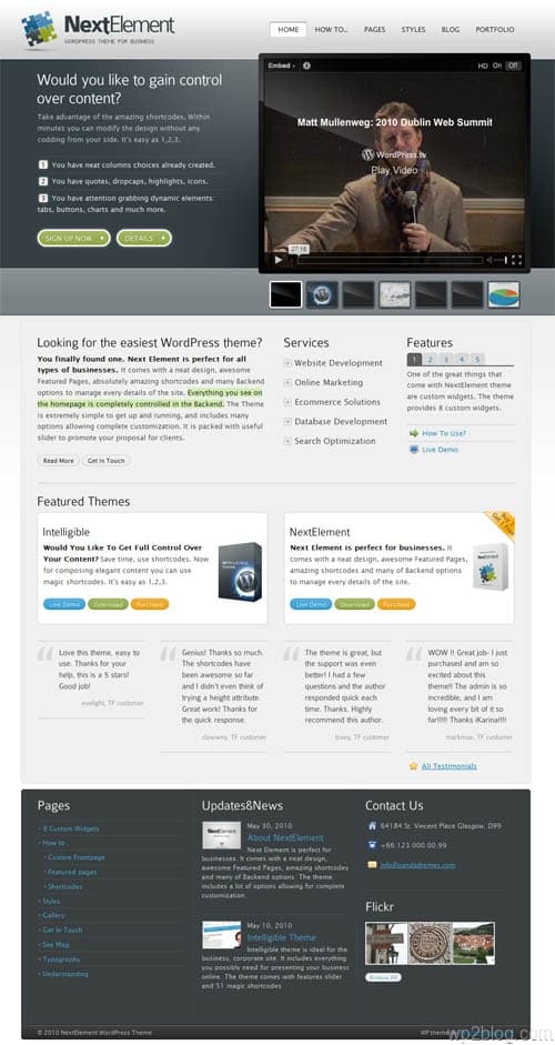 next element wordpress theme