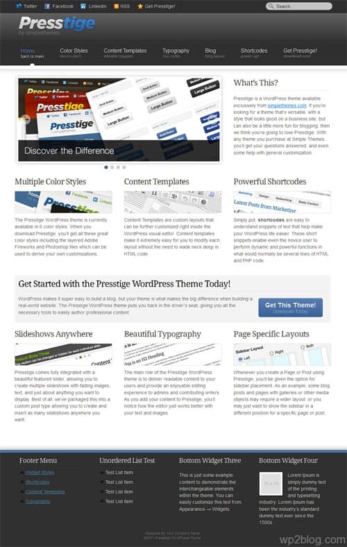 Presstige Premium WordPress Theme