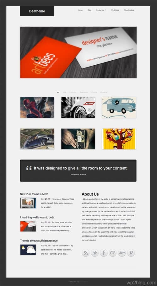 Pure III Portfolio WordPress Premium Theme