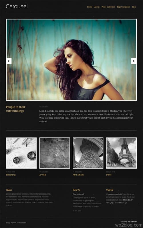 Carousel Photography Premium WordPress Theme